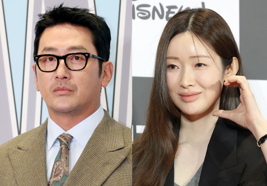俳優ハ・ジョンウ（左）とチャ・ジョンウォン。［聯合ニュース・ニュース1］