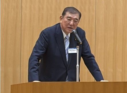 石破茂元首相が29日、統一部が東京大学の山上会館で開催した「2026国際韓半島フォーラム（GKF）」の日本セミナーで祝辞を述べている。［聯合ニュース］